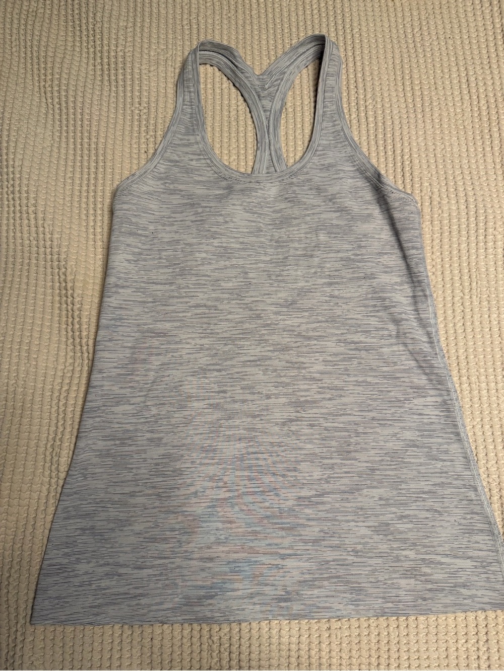 Lululemon Women's Light Grey Heathered Racerback Tank Top M